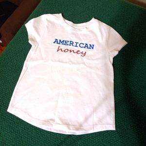 Fourth of July custom made top size 18month girl fit.  American Honey.